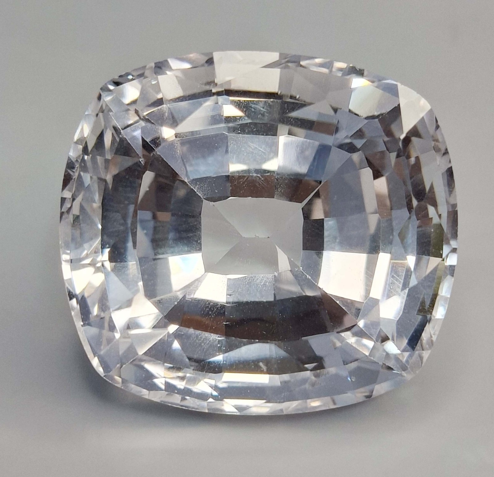 White Sapphire Cushion Cut 125-127 Ct Loose Natural Certified Gemstone RK251