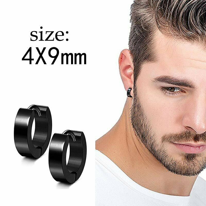 16 PACK Earrings Stud Stainless Steel Punk Piercing Men Hoop Gothic Unisex