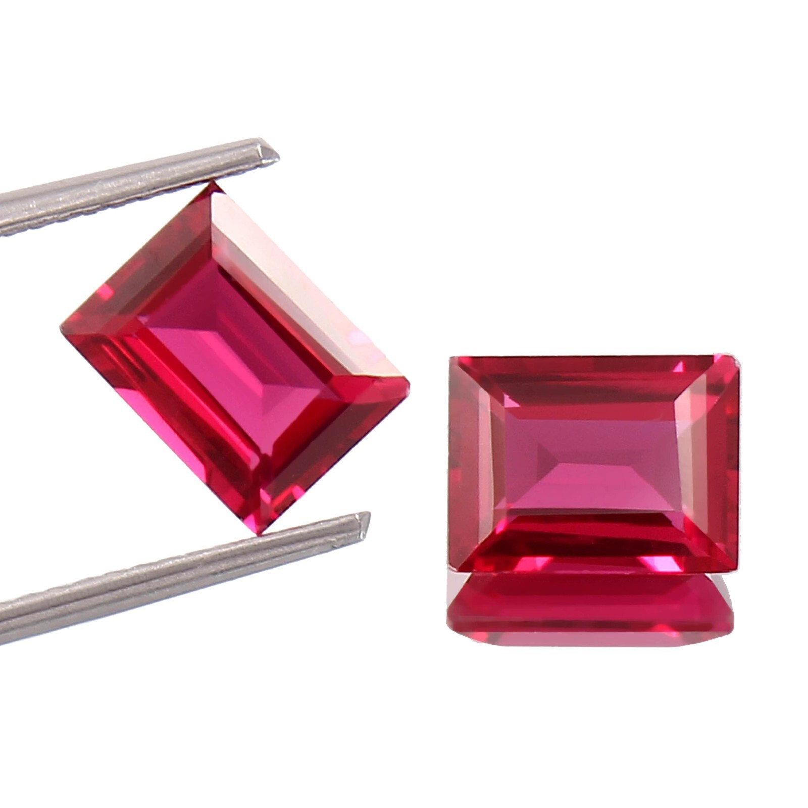 16×14 MM – Fine Quality Mozambique Ruby Loose Baguette Gemstone Cut Matched Pair