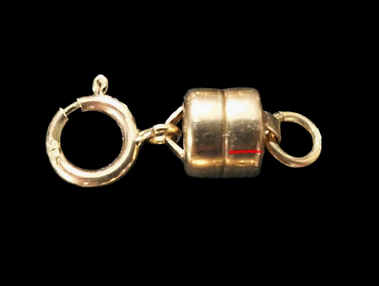 5.5mm 14k MAGNETIC CLASP Converter Yellow Gold Chain Extender 6mm Spring Ring