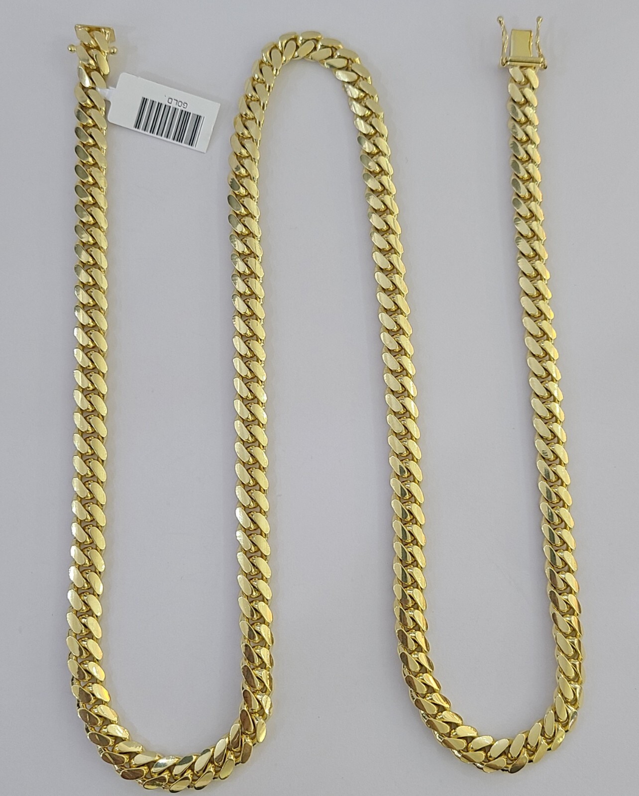 solid 14k Real Yellow Gold Miami Cuban Link Chain 7mm Necklace 20″-26″ Inch