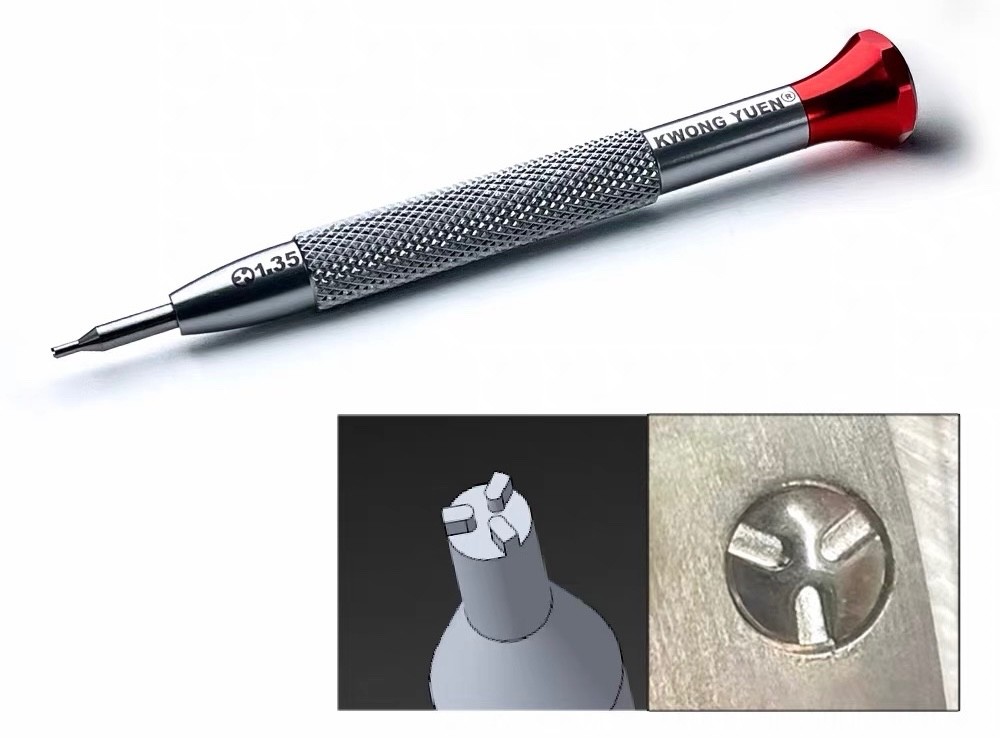 1.35mm 3 Prong Screwdriver for Cartier Vacheron Constantin Watch Case Back