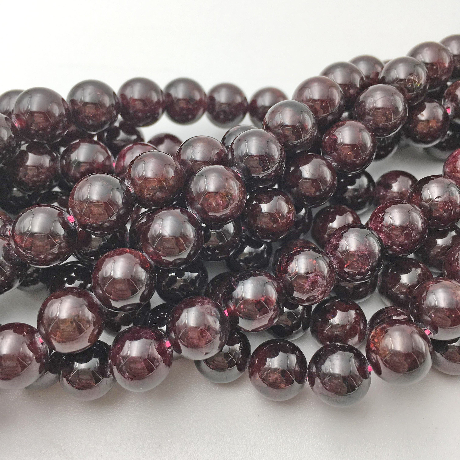 Natural Red Garnet Smooth Round Beads 2mm 4mm 6mm 8mm 10mm 12mm 15.5″ Strand