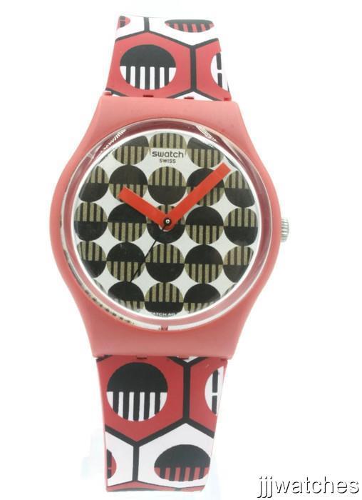 New Swatch Originals Swaiti Red Multicolor Silicone Watch 34mm GR163 $75
