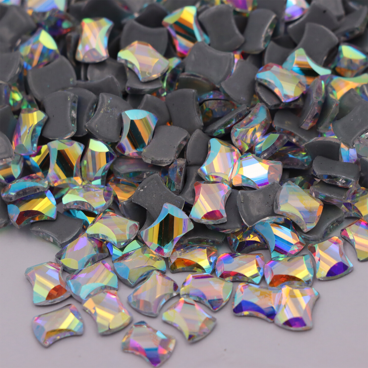 Special Shape Crystal AB Iron On Hotfix Rhinestones Hot Fix Flatback Stones Gem