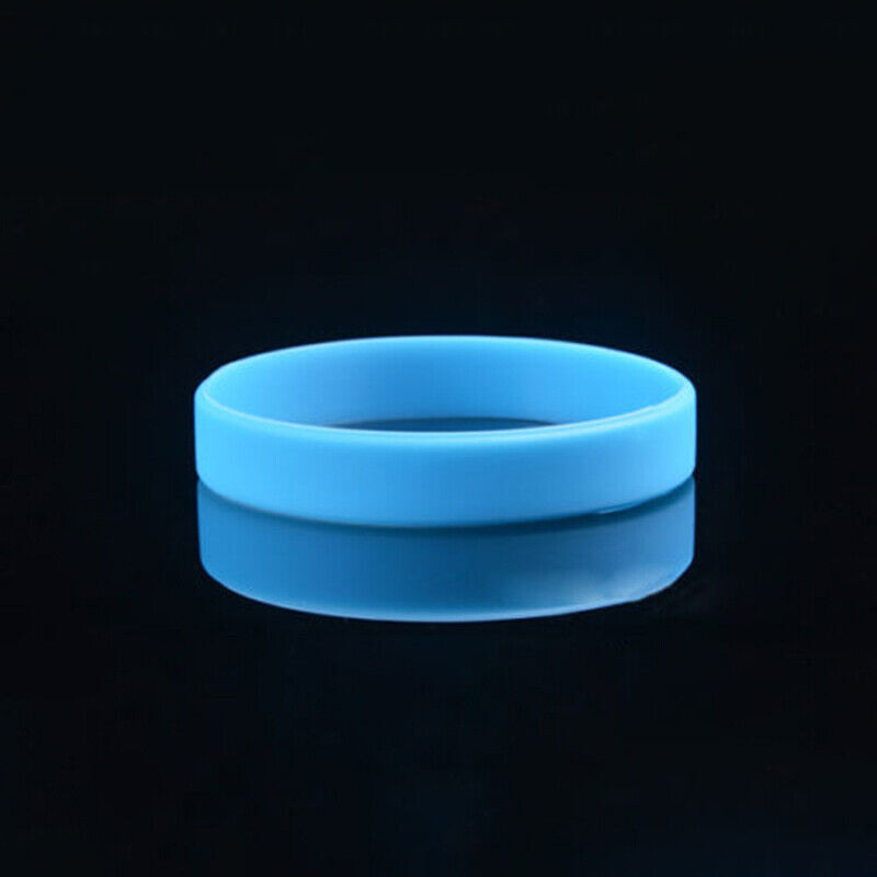 10 Pcs Silicone Rubber Bracelet Solid Wristband, Blank Rubber Band, Multicolor
