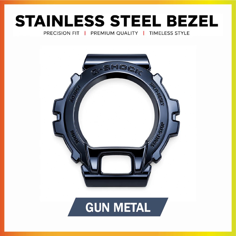 Stainless Steel Bezel for G-Shock DW6900 Custom Mod Silver Gold Black Silver