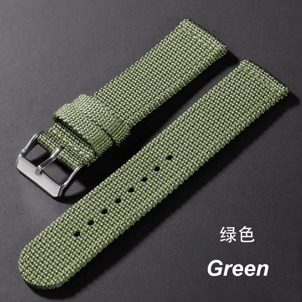Canvas Quick Release Watch Strap 18,20,22,24mm Military Fabric Band Men Women