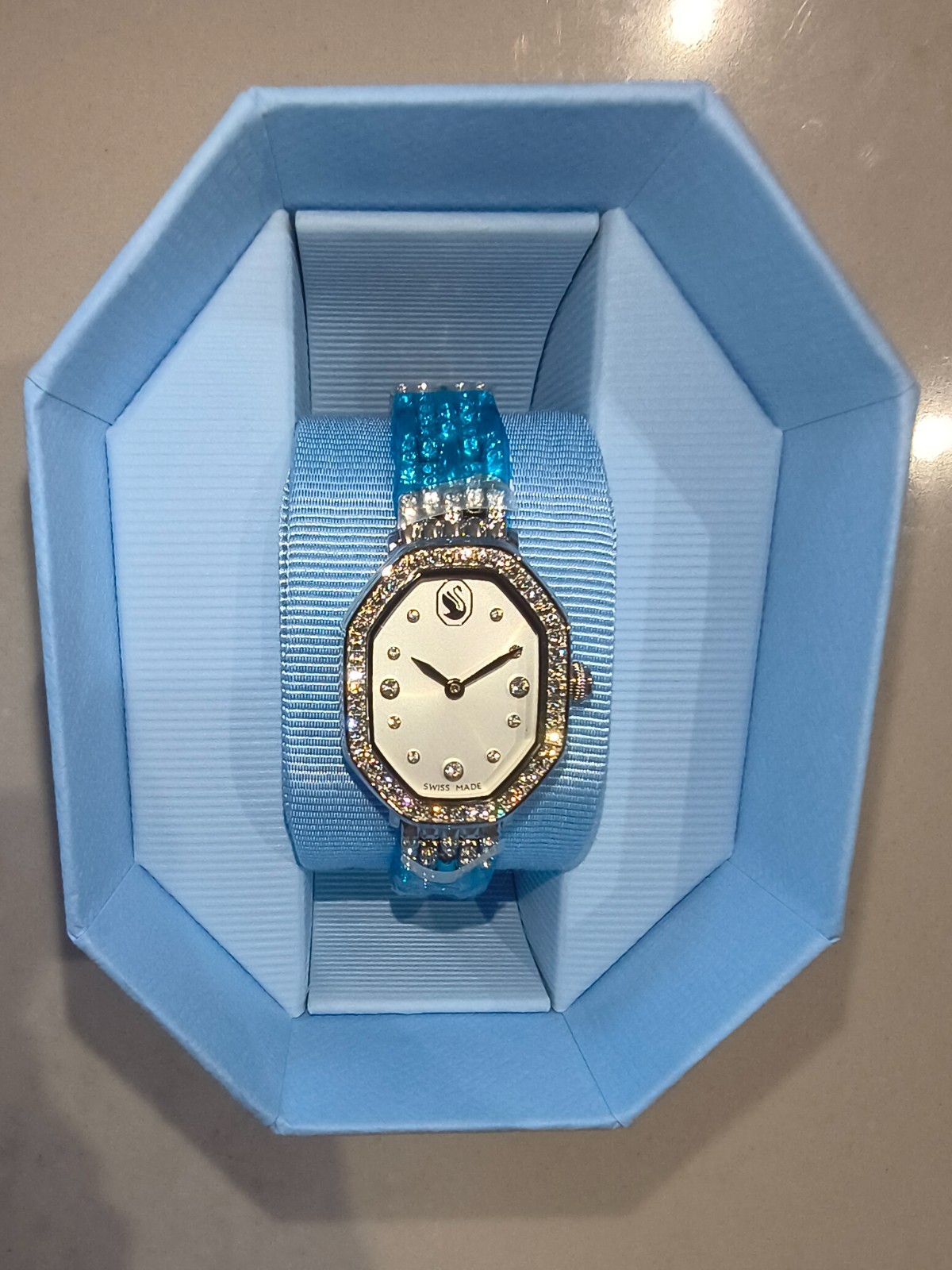 Swarovski Dextera Octagon Watch Swiss Made, Metal Bracelet, Silver Tone, 5698690