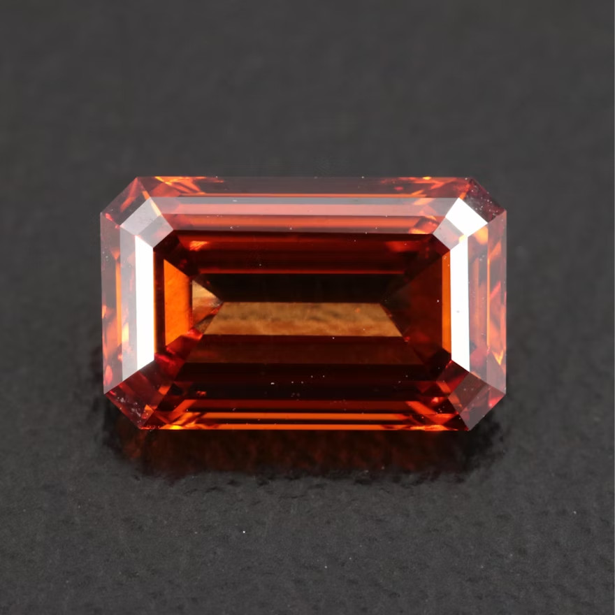 1.49 CT Lab Grown Fancy Vivid Orange Diamond w/IGI Report VS1 Clarity