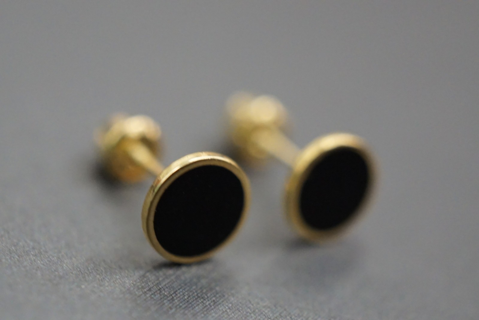 14K Solid Yellow Gold Screw Back Earrings