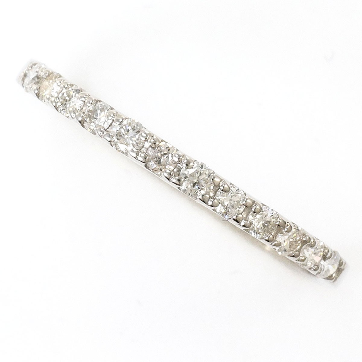 PT950 Platinum Ring 7 JPsize Diamond 0.15ct 0.7g Free shipping Used