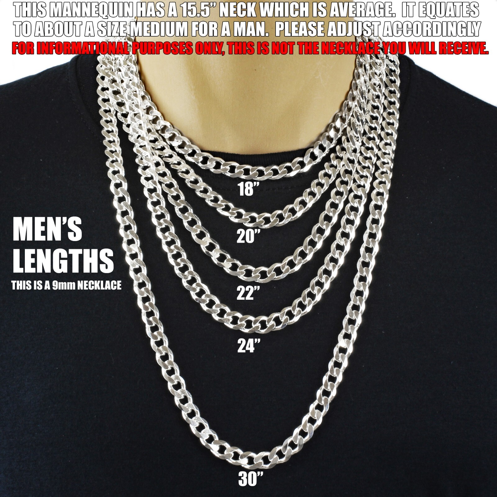 925 Sterling Silver Solid Heavy Figaro Chain Necklace-All Widths & Lengths-Italy