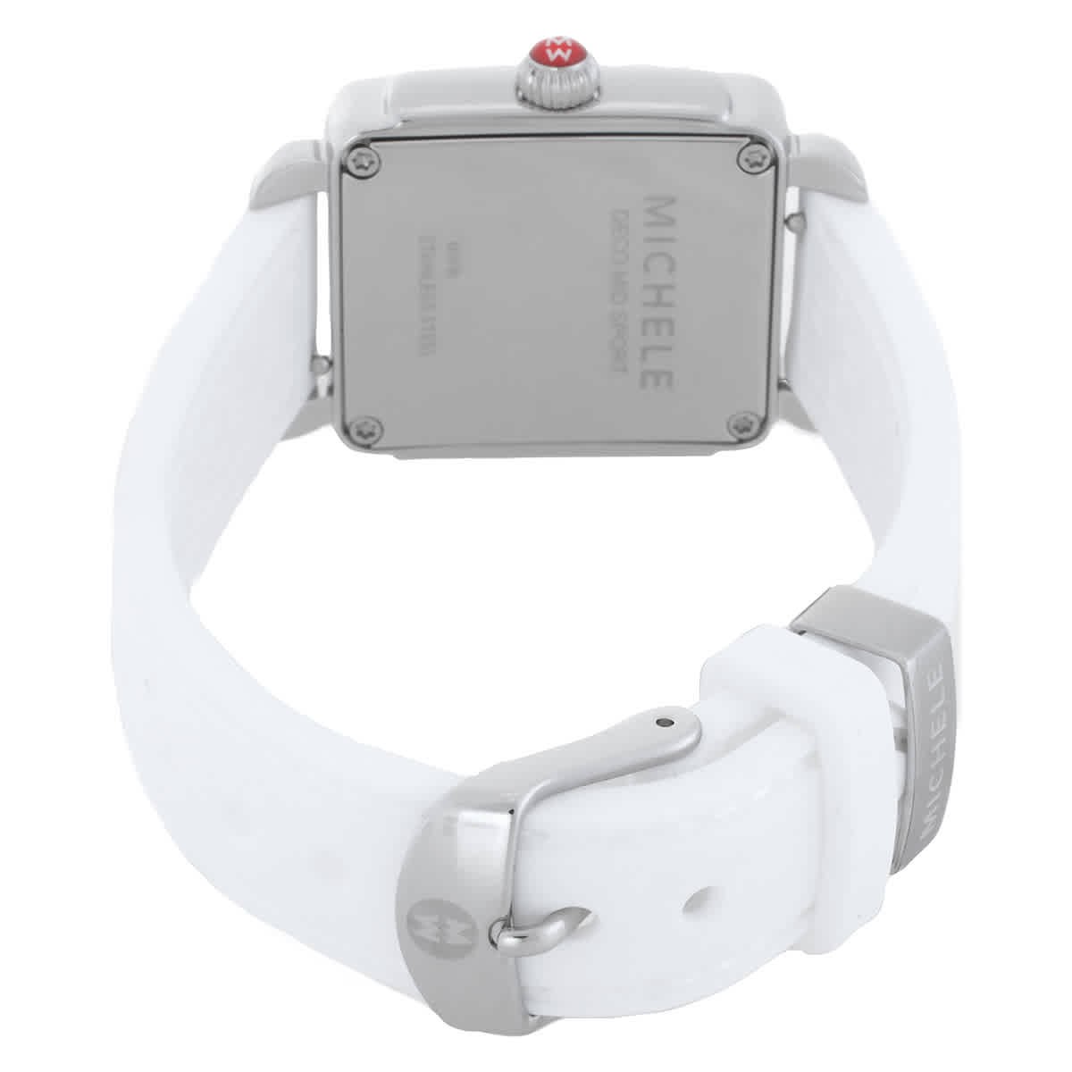 Michele Deco Sport Mid Quartz White Dial Ladies Watch MWW06H000007