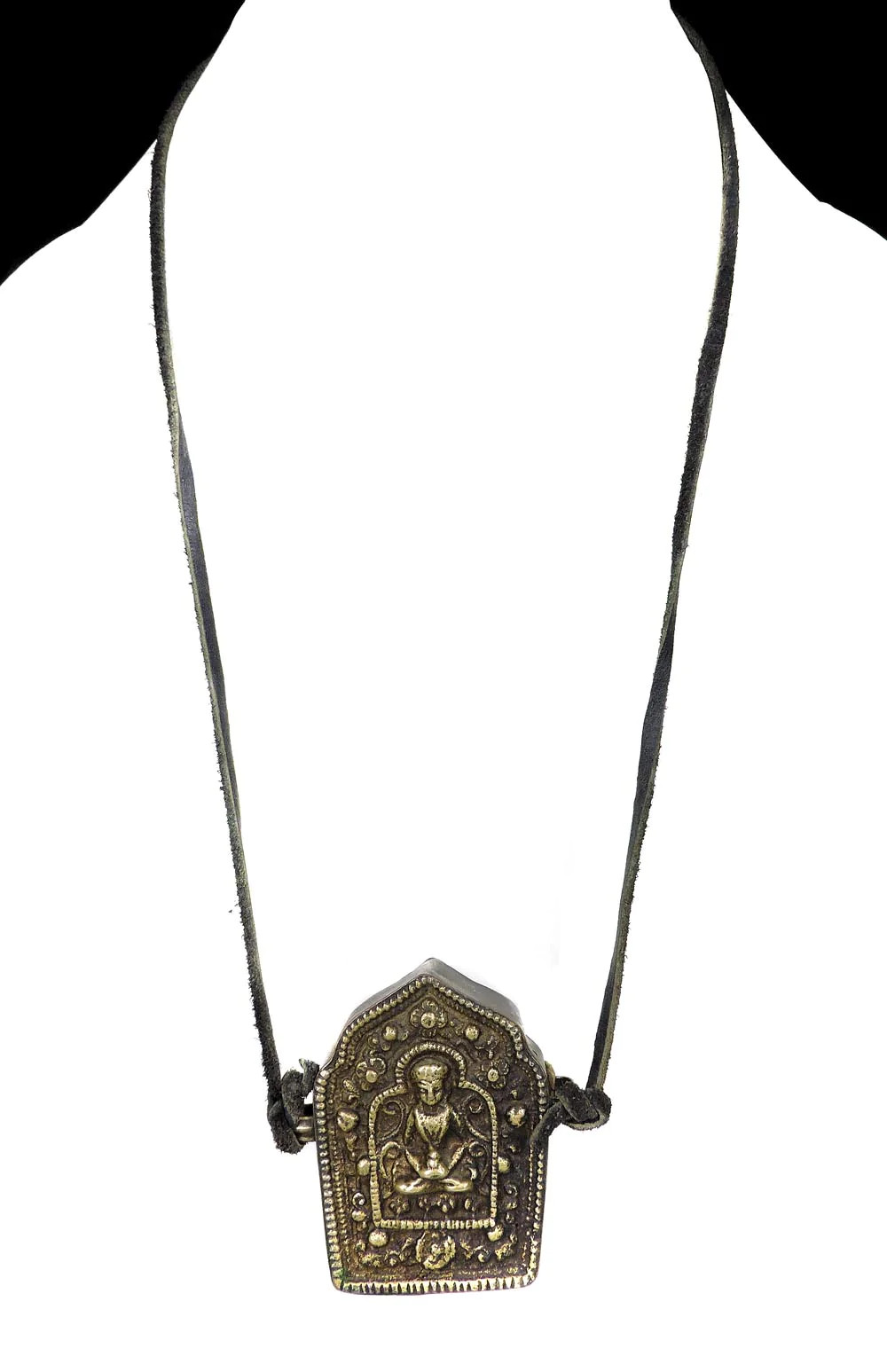 Tibetan Prayer Box Copper Buddha Necklace