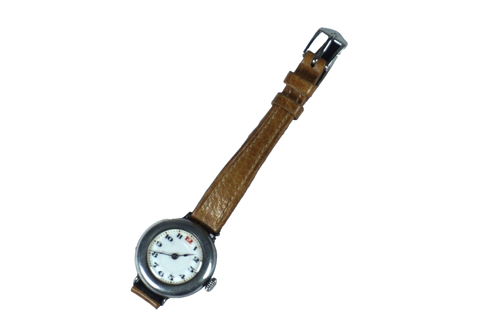A Fully Hallmarked Sterling Silver Cased Early 20th Century Enamel Dial Watch