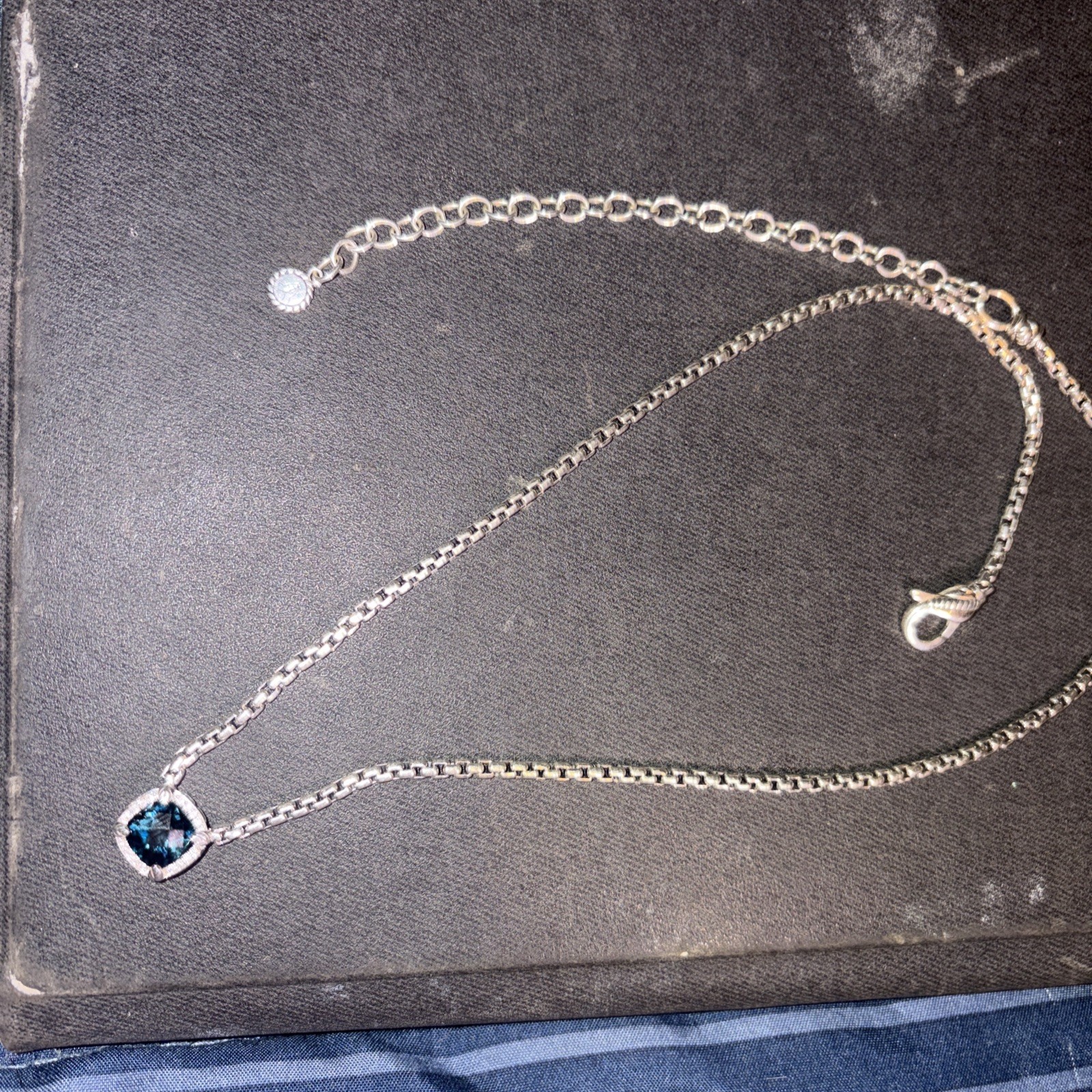 Jai Branded by John Hardy Blue London Topaz Sterling Silver Necklace Pendant