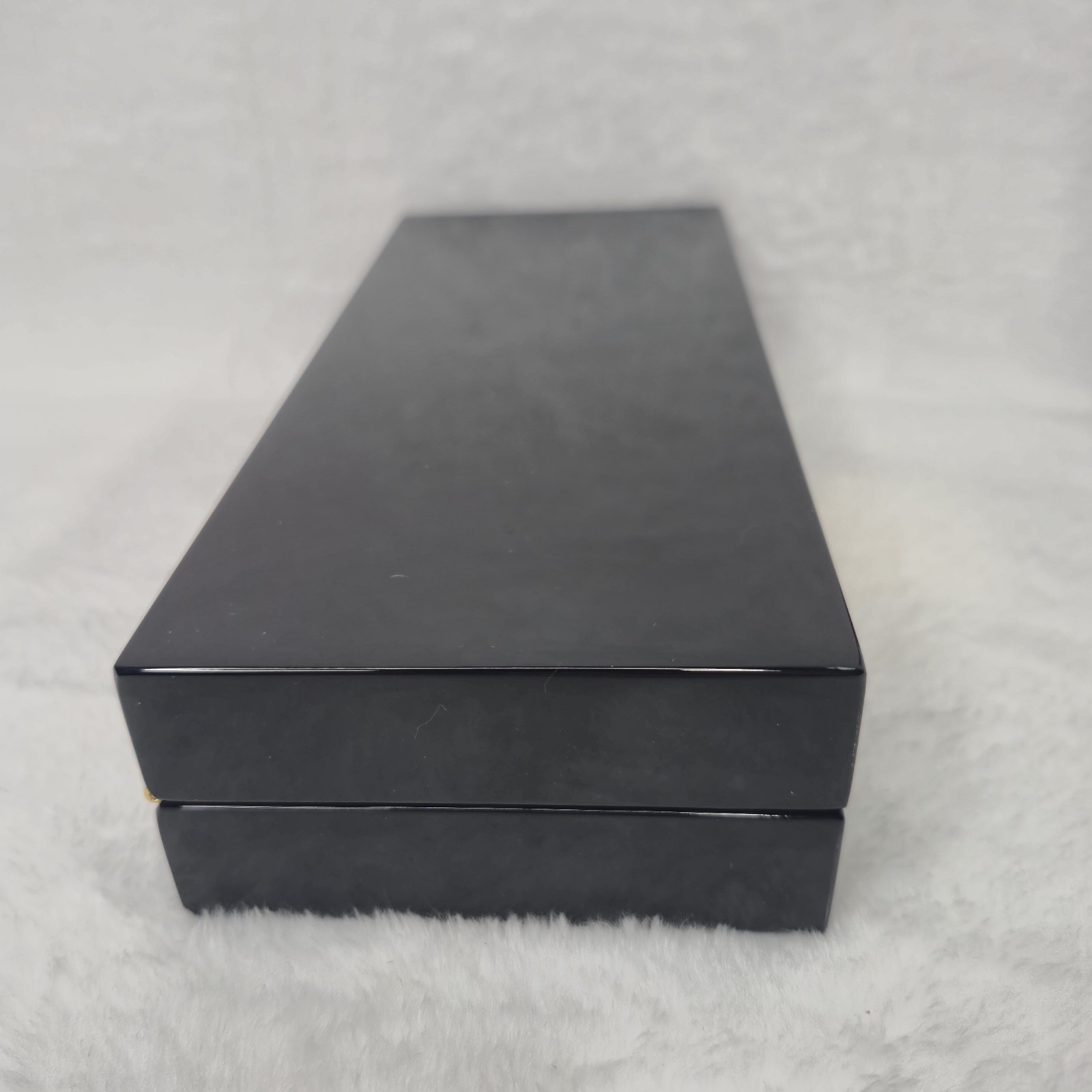 Addison Ross Ross LTD Polished Lacquer Wood Jewelery Box Glossy Black 4″x9″ NWOB