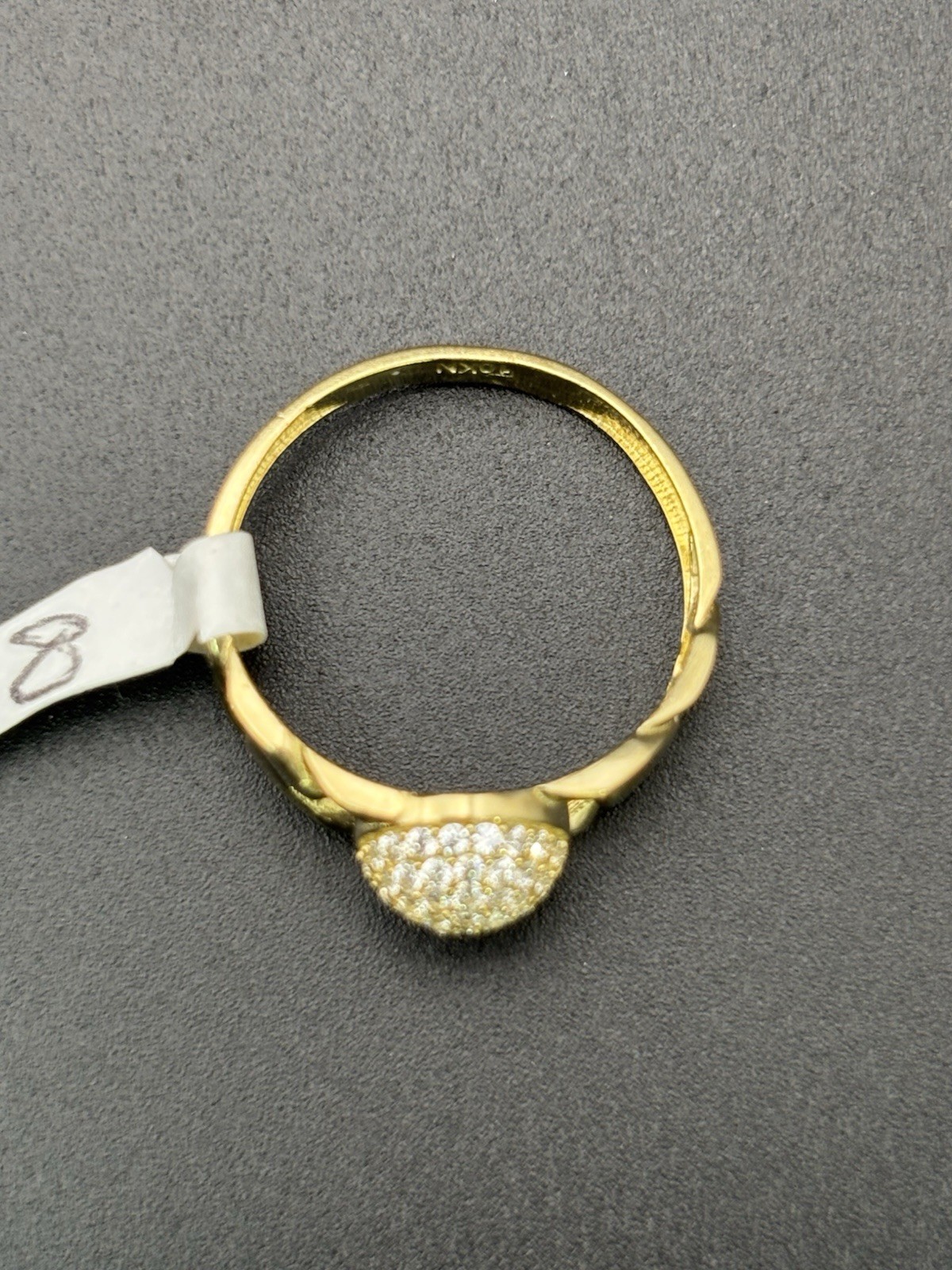 10k Solid Gold Ring Spere Shape