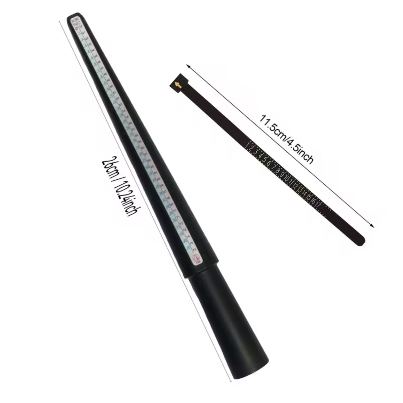 Ring Sizer Gauge Mandrel Finger Sizing Measure Stick Standard Tool Sliver