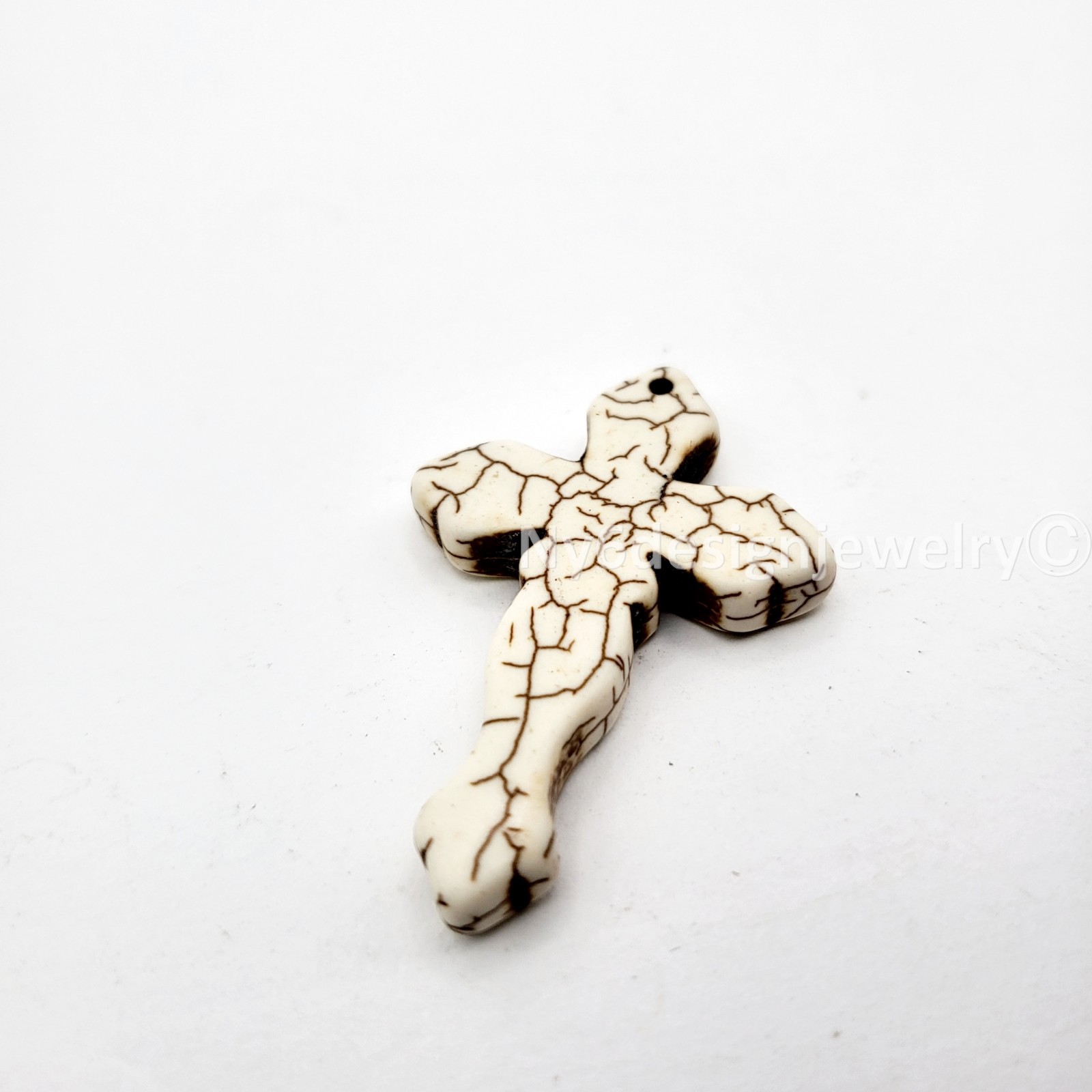 29x44mm Multicolor Cross Gemstone Bead Howlite Magnesite Turquoise Cross Pendant