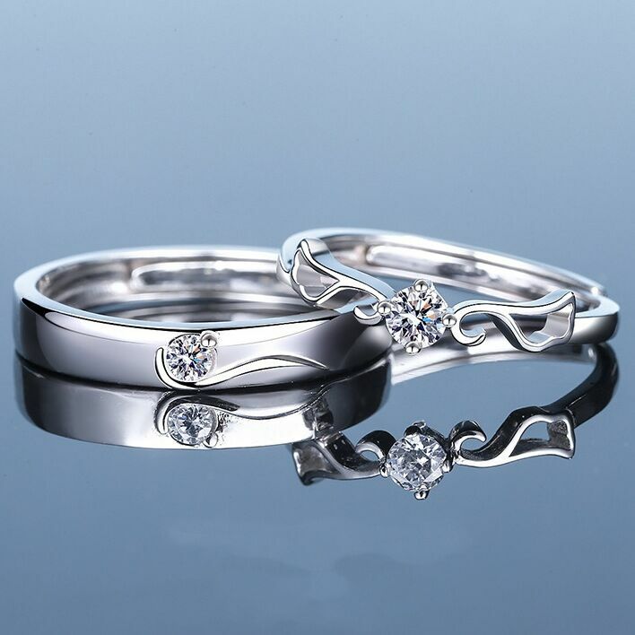925 Sterling Silver Angel Wing Adjustable Ring Women Girls Jewellery Gift UK