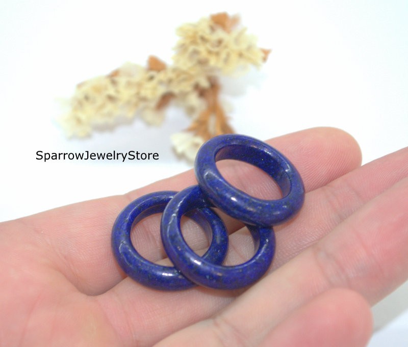 Handmade lapis lazuli ring Carved blue stone ring Minimalist jewelry Chakra ring