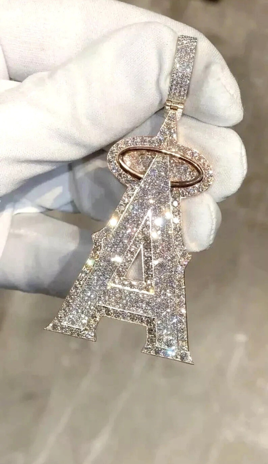 Custom ”A” Letter Pendant 3.00 Ct Round Cut MOISSANITE 925 Sterling Silver
