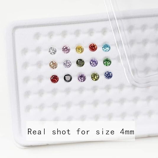 Round Cut 5A Cubic Zirconia Stone Mix 15 Colors Loose CZ Stones Synthetic Gems