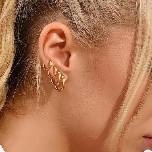 10Pairs Titanium Earrings Stainless 8mm, 10mm, 12mm, 14mm,16mm, sliver,glod