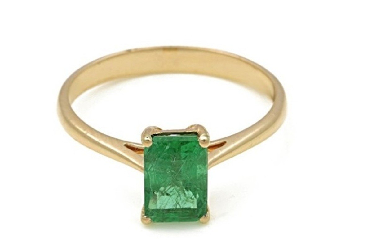 Natural Emerald Gemstone 14k Gold Plated 925 Silver Handmade Birthstone Jewelry