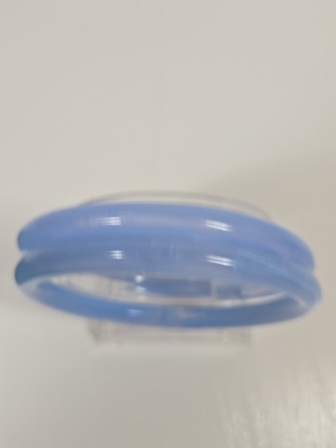 Acrylic Lucite Translucent Marbled Clear Periwinkle Blue Bangle Bracelet Lot (3)