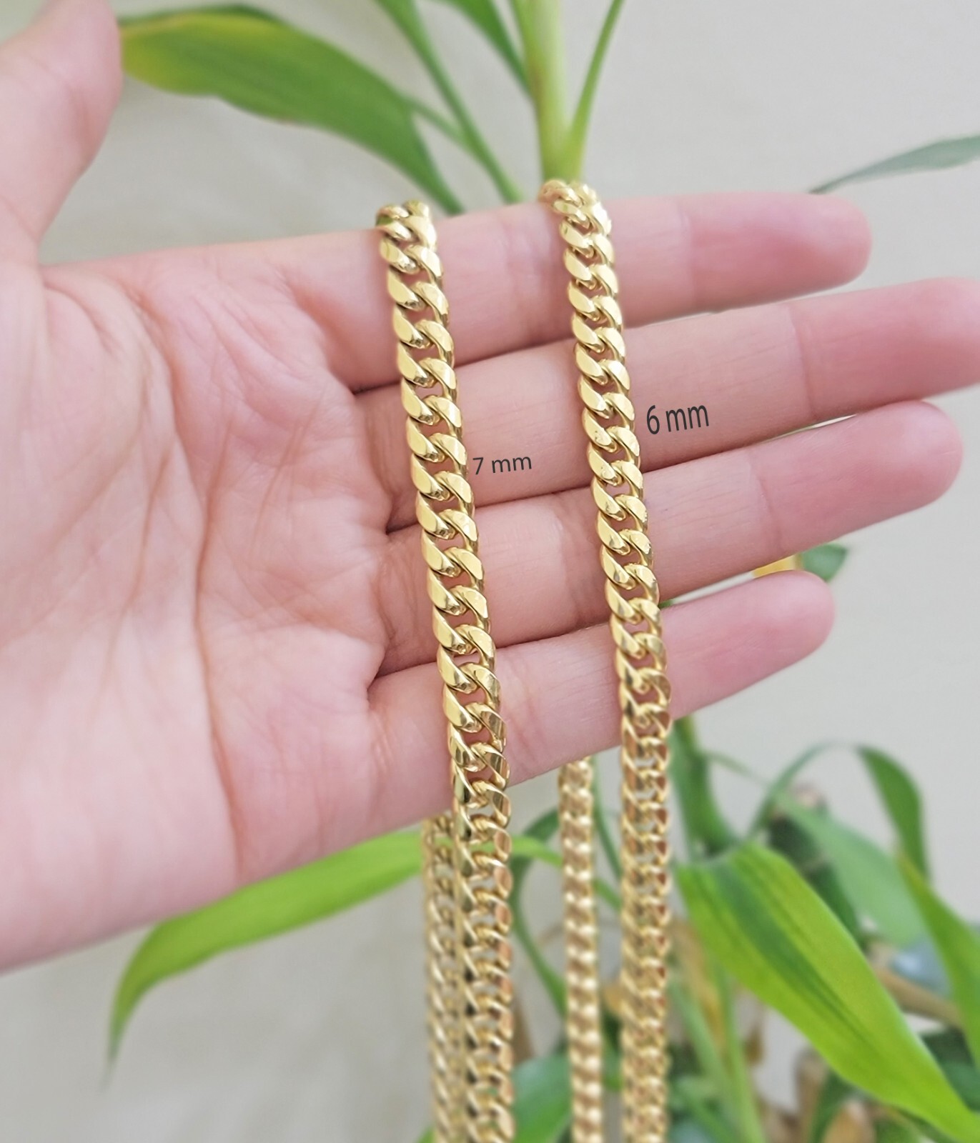 10k Gold Necklace 7mm 20 Inch Miami Cuban Link Chain REAL 10kt yellow Gold Men