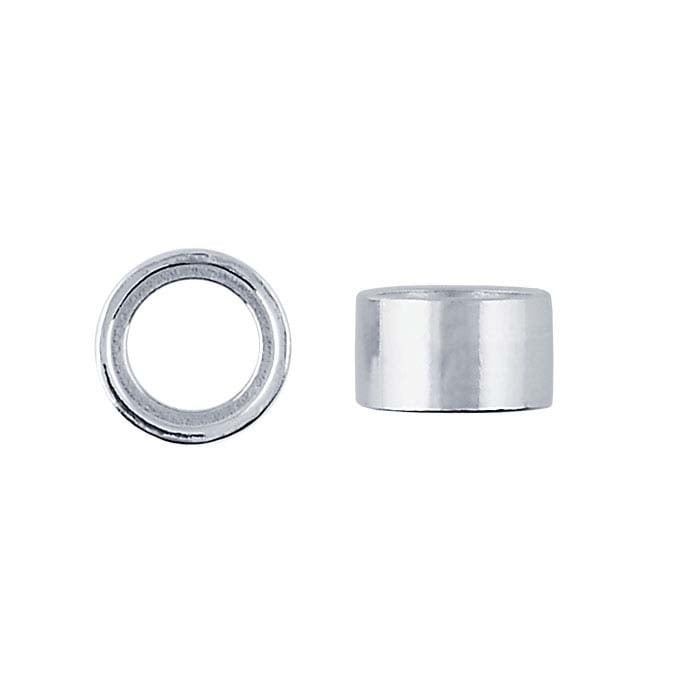 Two 7mm Round Cast Sterling Silver Bezel Cups Tube Setting 1.32grams net