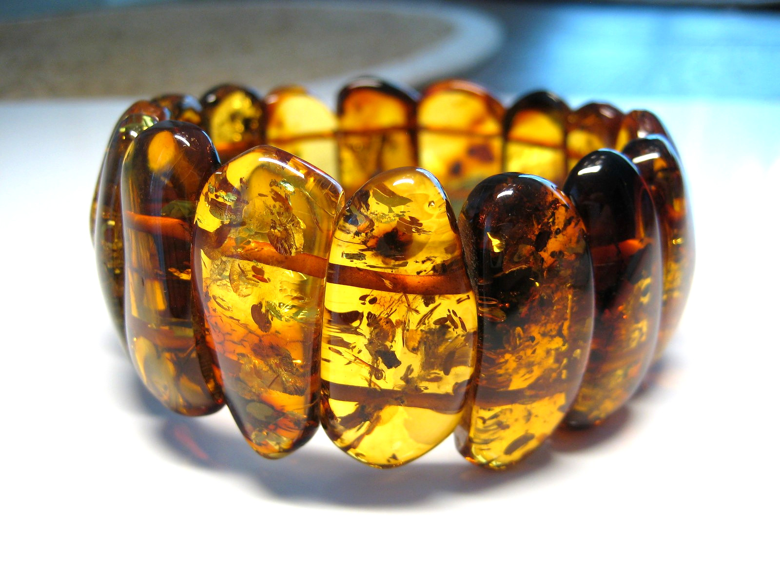 Genuine Massive Huge Cognac Amber Baltic Amber Bracelet 40 gr 7.5-8 in !!!