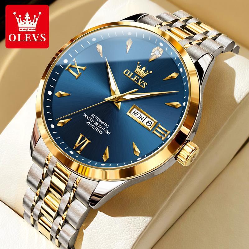 OLEVS Waterproof Luminous Diamond Dial Automatic Mechanical Business Watch Men’s