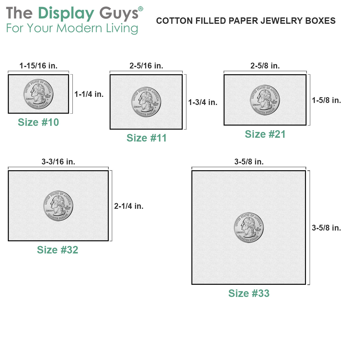 BULK Cardboard Jewelry Gift Boxes w/ Cotton Fill Padding – White Swirl 11 Sizes