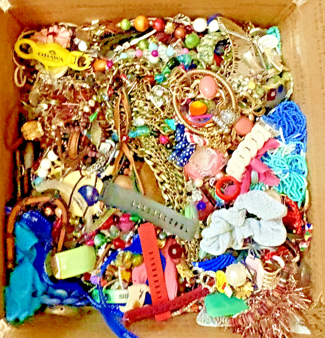 22LBS Modern Vintage Tangled Broken Wearable Craft Repurpose Junk Jewelry Lot
