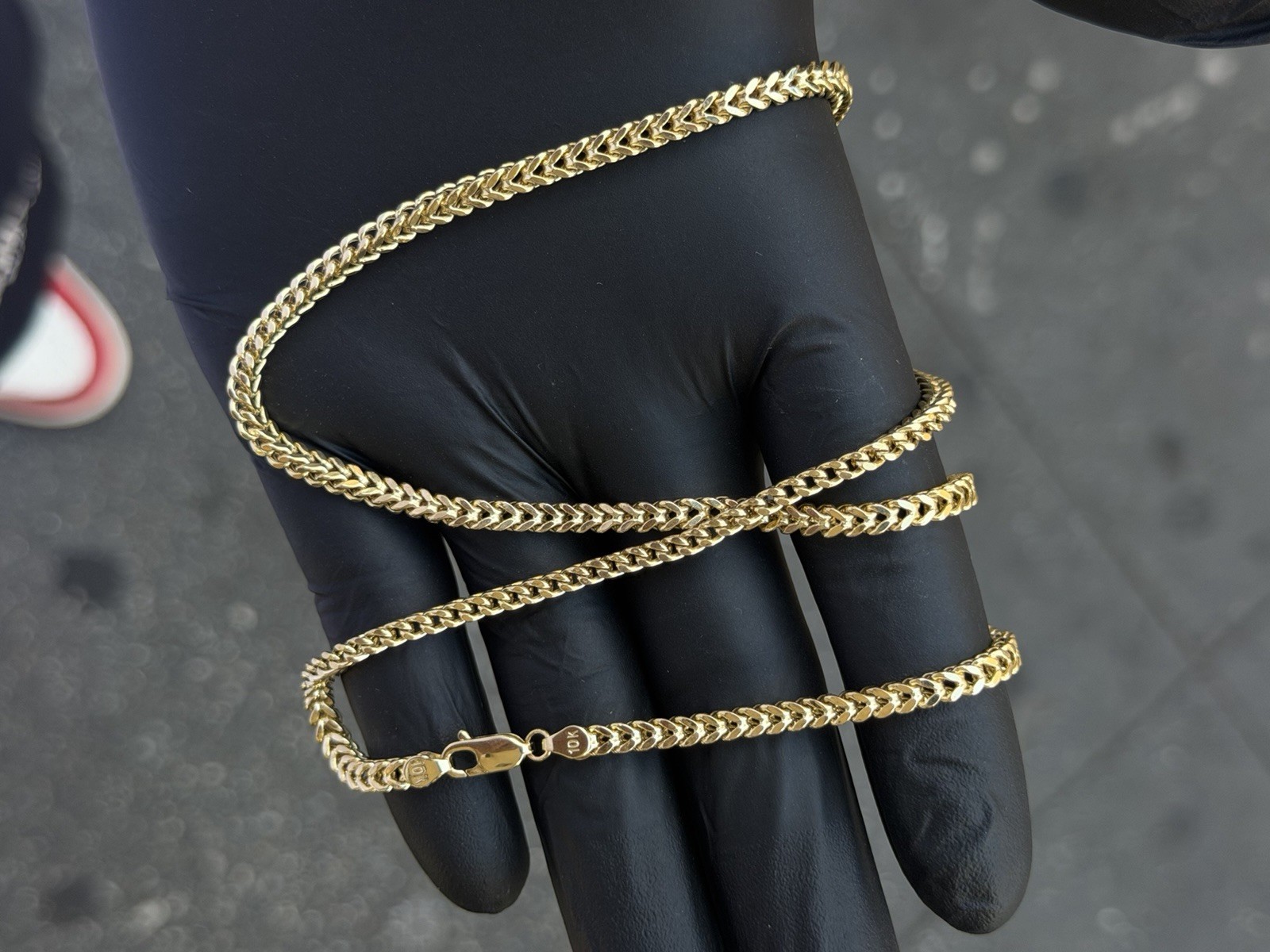 10k gold franco chain 4mm 24”