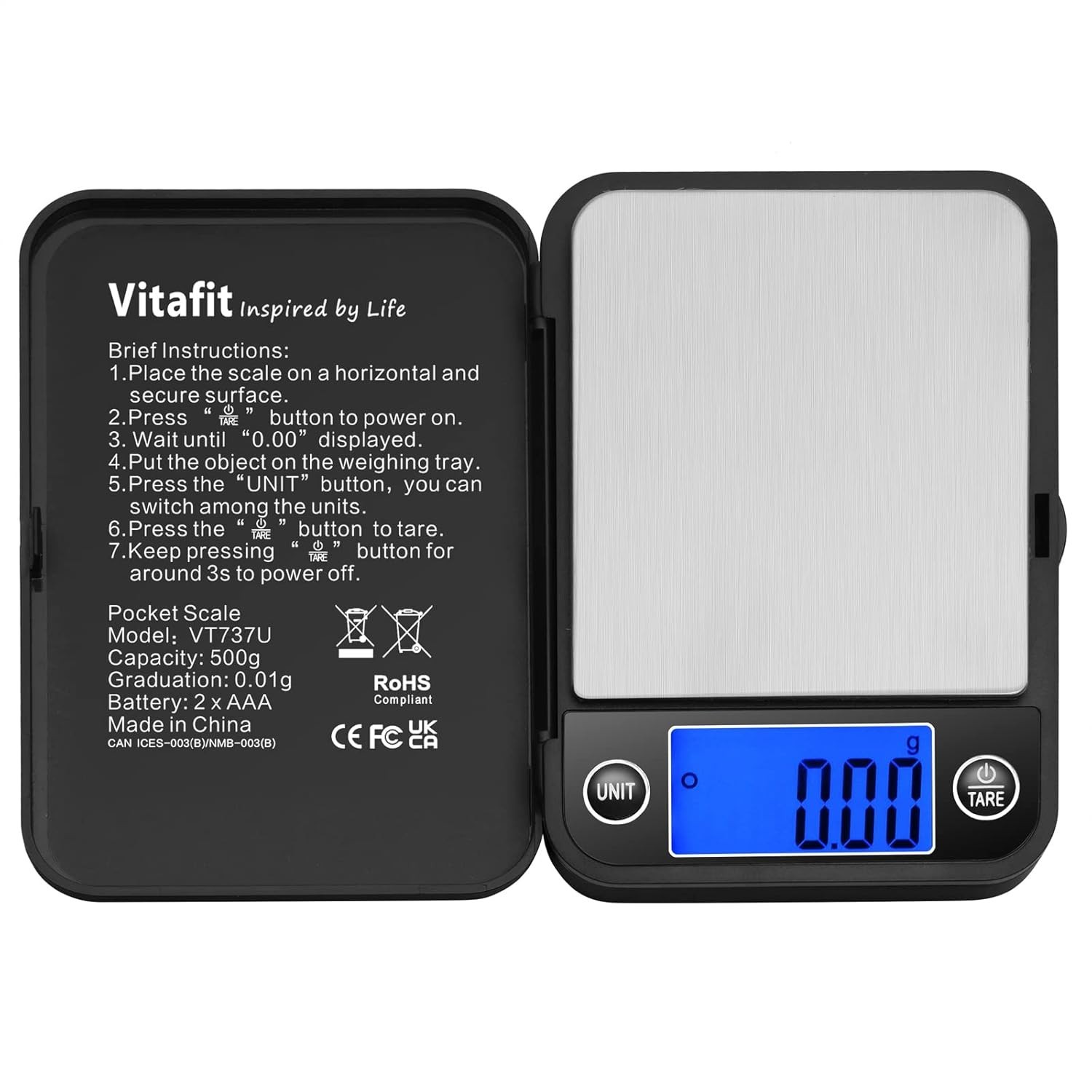 High Precision 500g Digital Scale – Perfect for Kitchen, Coffee, and Jewelry Use