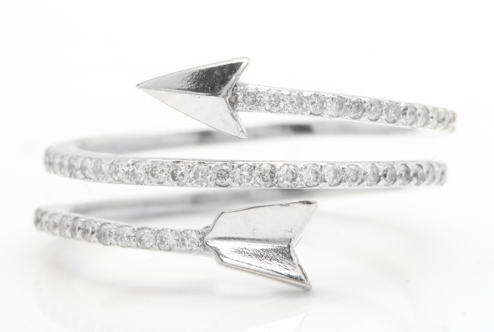0.25 Carat Natural DIAMONDS in 14K Solid White Gold Women Anniversary Ring