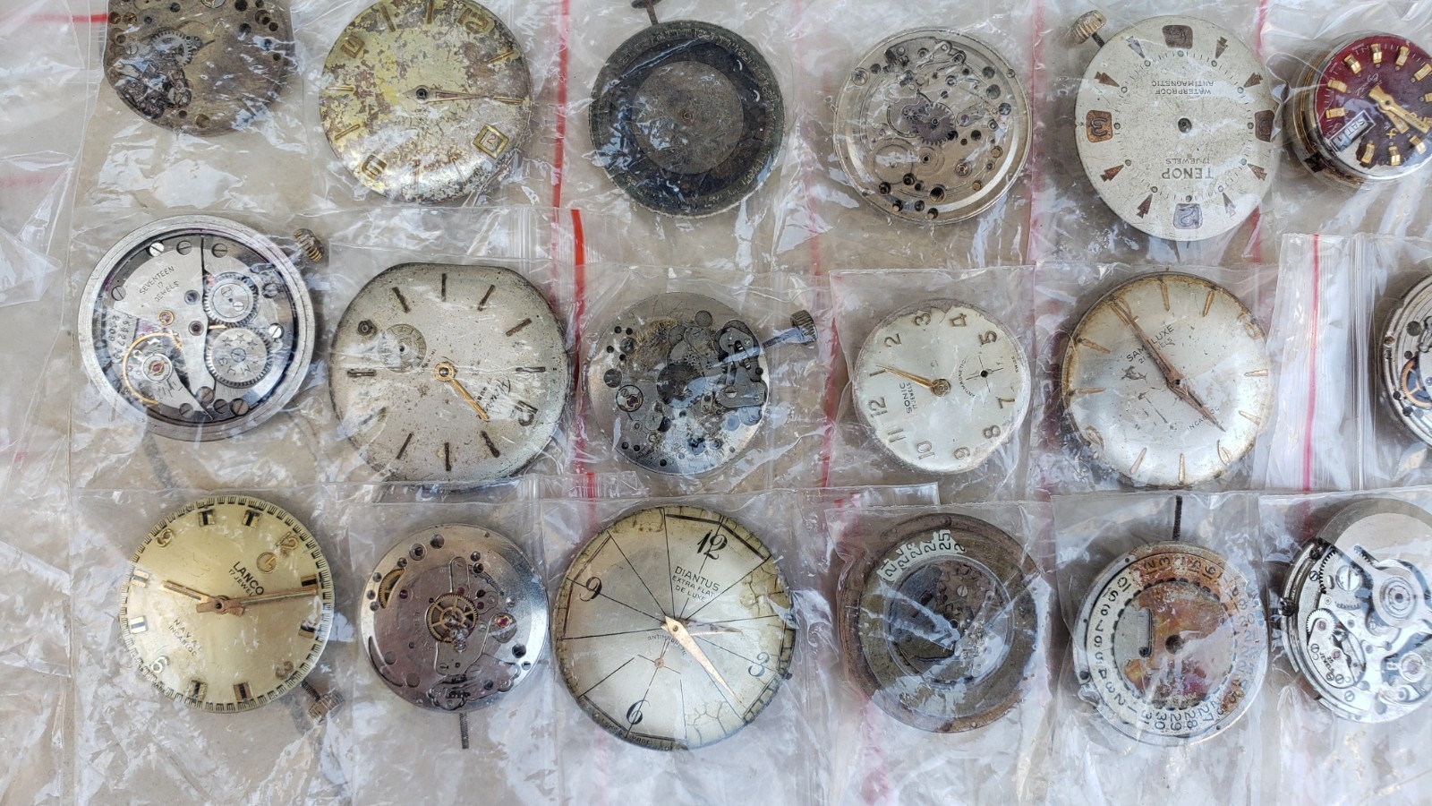 Antique Vintage Automatic Manual Wind Mixed Watch Movements- Lot Of 72 Movement