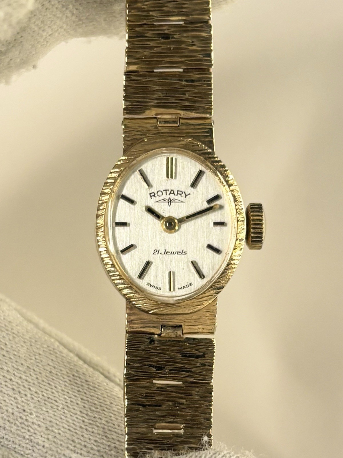 ROTARY Ladies 9ct Gold *+BOX* 15g Vintage 1970’s Manual Watch