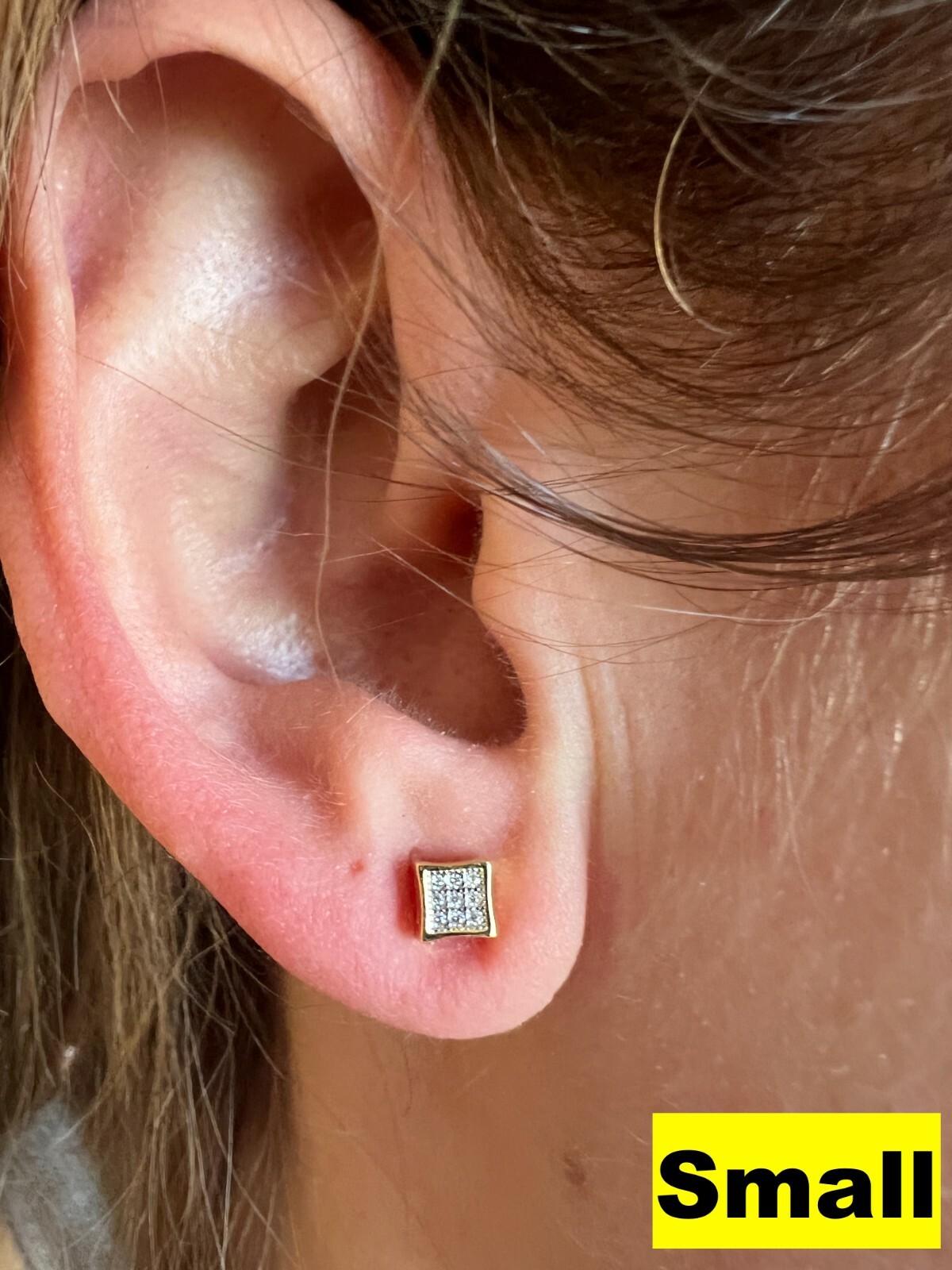 Moissanite Square Kite Earrings Passes Tester 4mm-18mm 14k Gold Plated Over 925