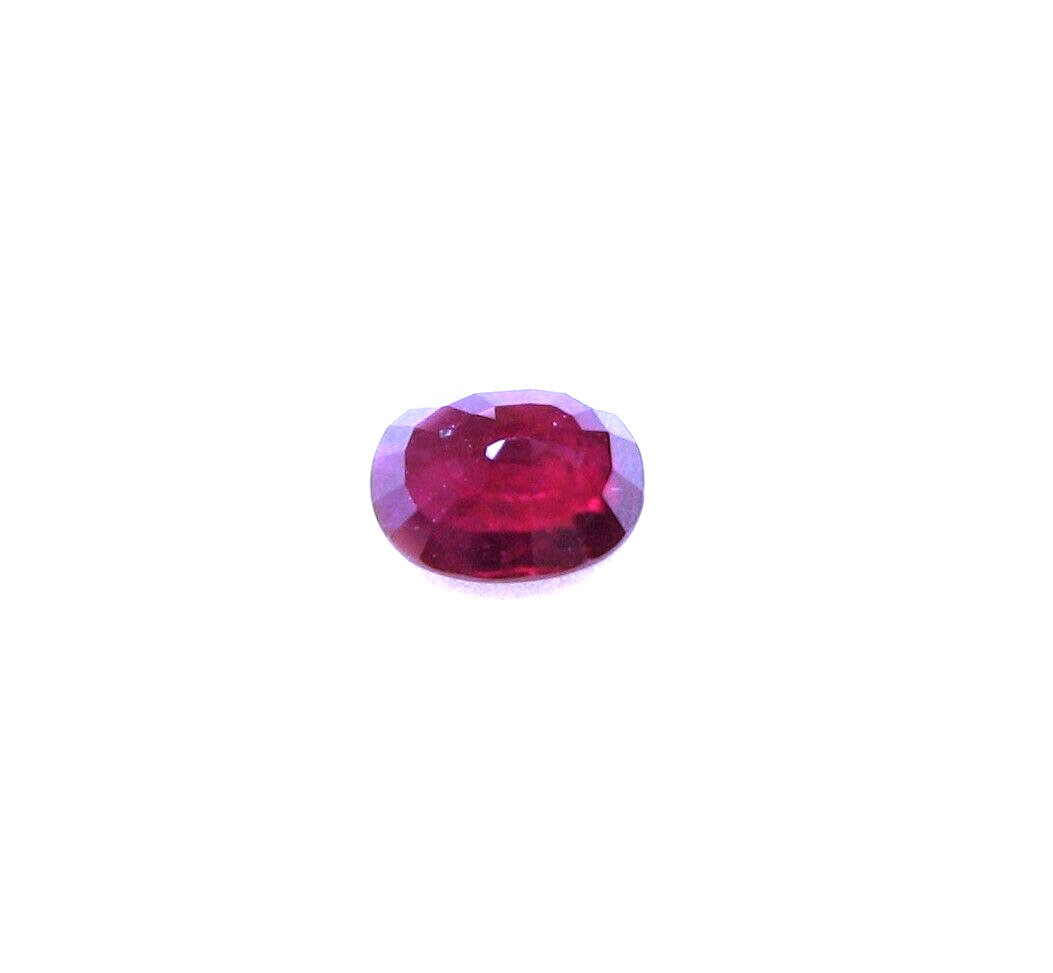 Natural Loose Gem Oval Thai Ruby Cherry Red 1.15 Carats 6.8×5.4×3.5 MM LxWxD
