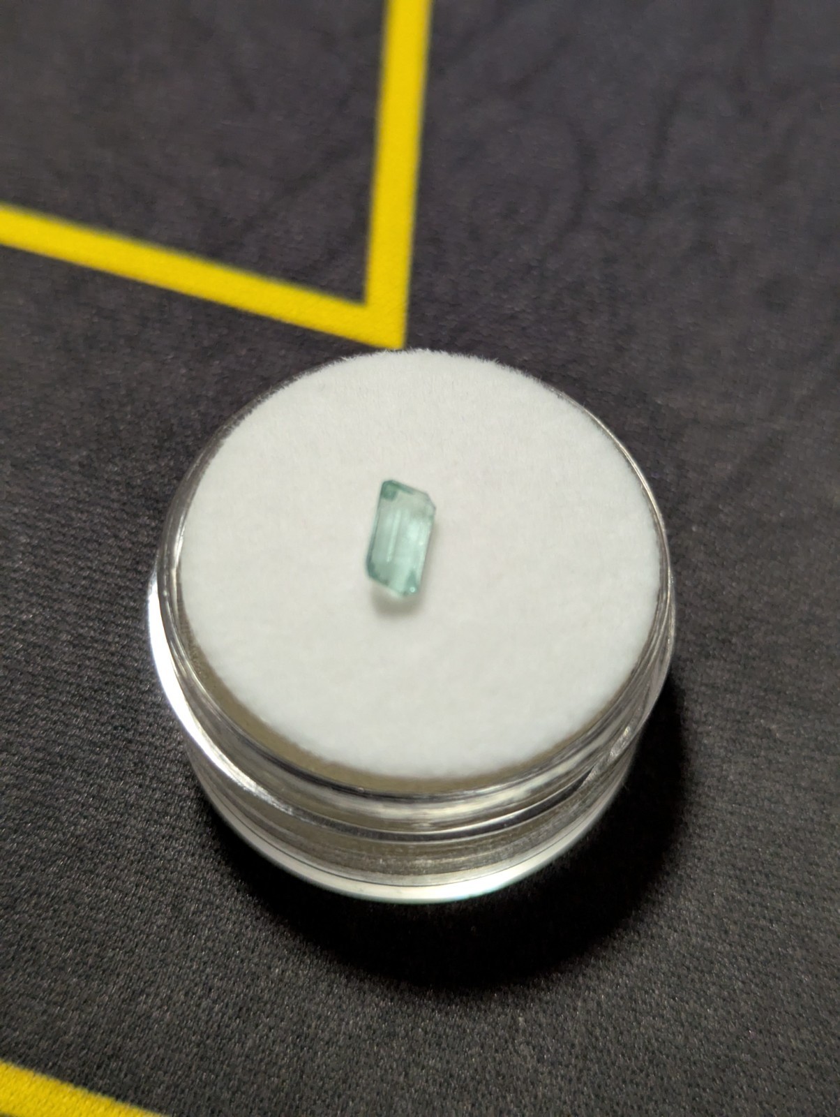 0.47ct Natural Green Emerald Octagon Cut Loose Gemstone Nigerian 6.3×3.5mm