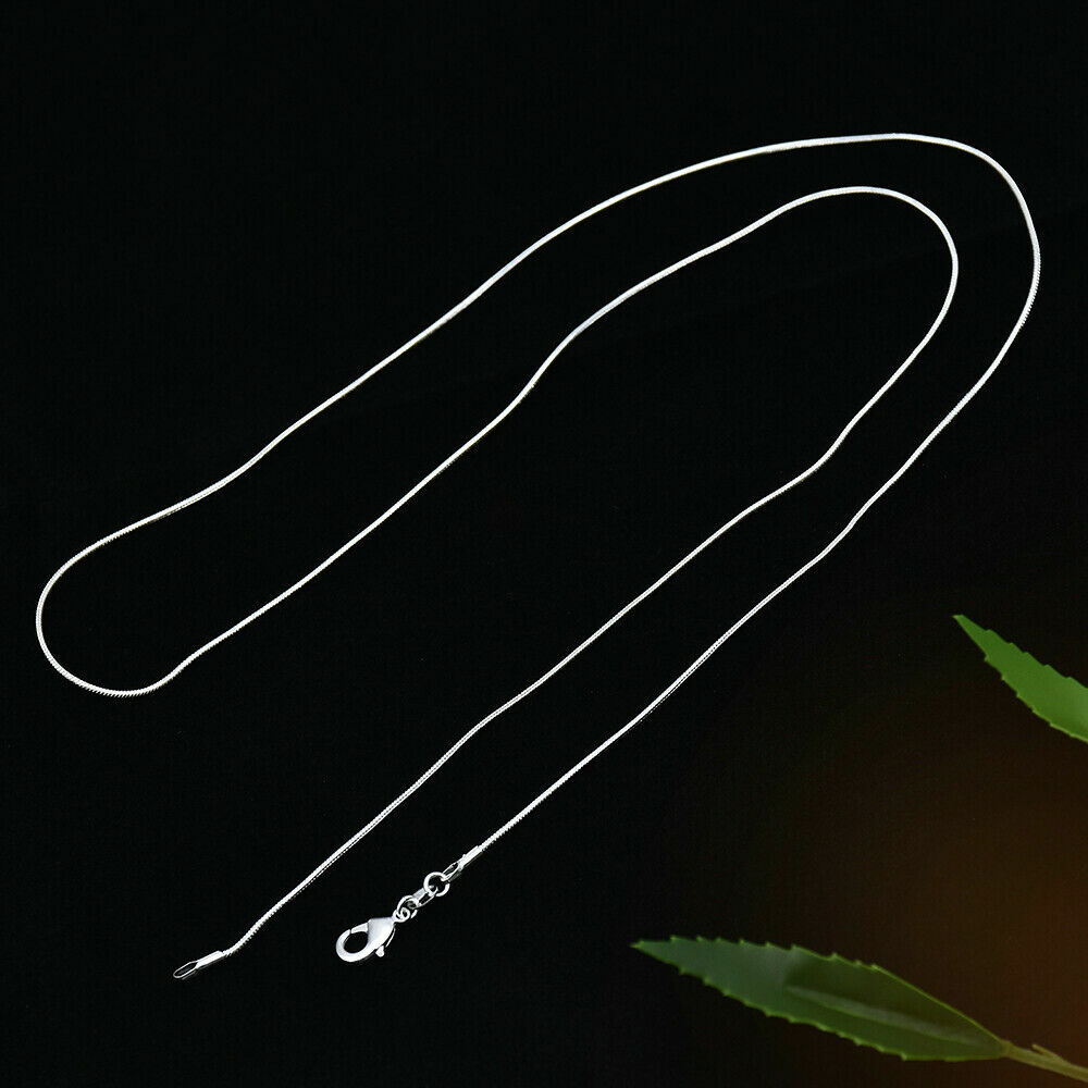 Lot 10PCS Wholesale 925 sterling solid Silver 1mm snake chain Necklace 16-30inch