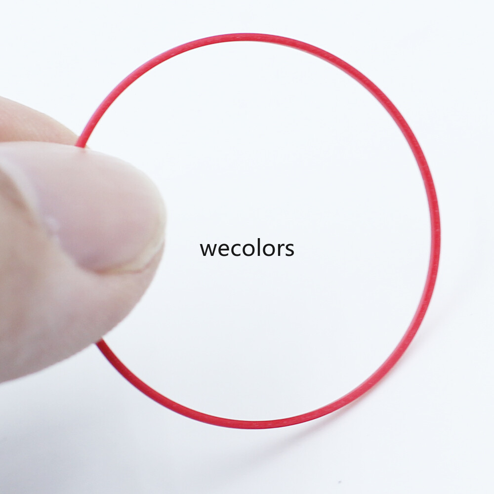0.9mm Height Red Plastic Waterproof O-ring Seal Gasket Watch Back Case Replace