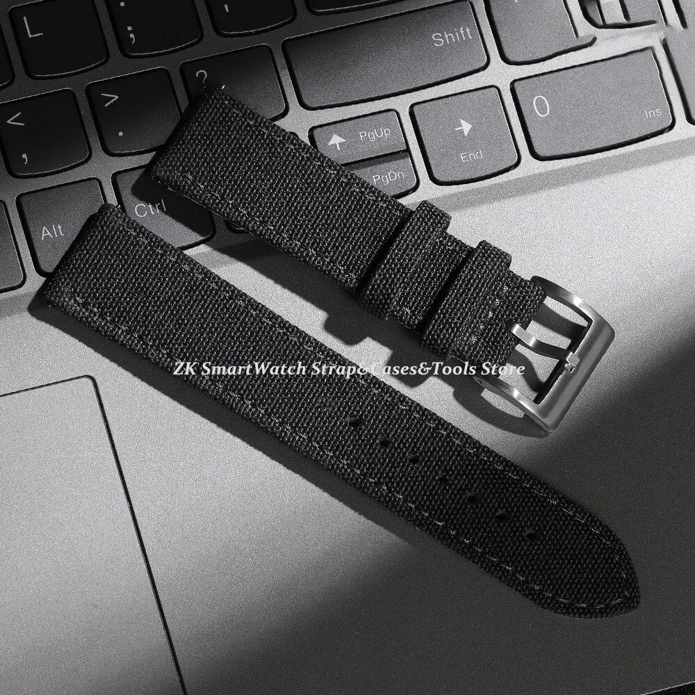 Quick Release Sailcloth Watch Band 18 20 22MM Nylon Fabric Watch Strap Men Women