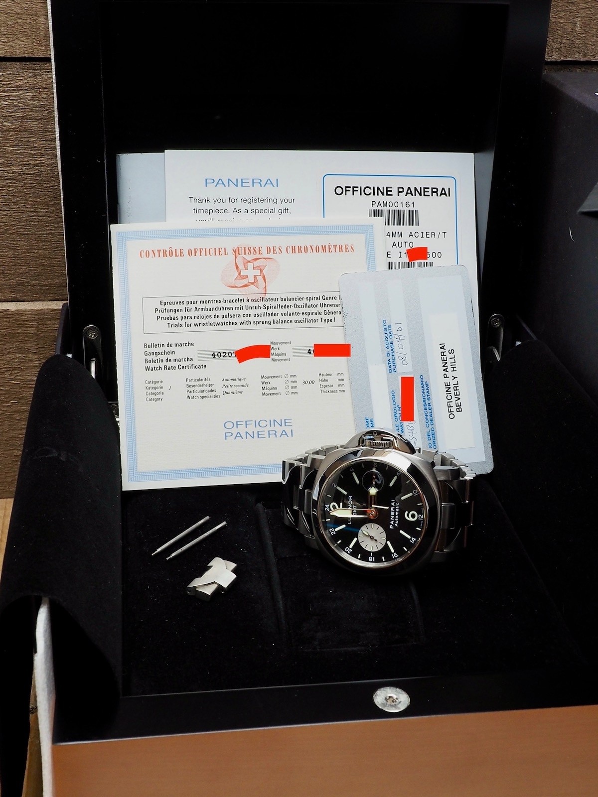 Panerai Luminor GMT Titanium/ Steel Bracelet PAM00161 With Box & Papers! RARE